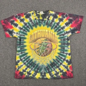 Camisa De Colección Lituania Tie Dye Para Hombres XL NBA Baloncesto Grateful Dead Años 90 Olímpico - Imagen 1 de 19