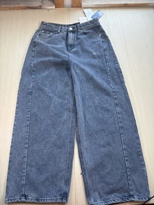 Ripen Jeans Women's 2 Blue Denim Stretch Classic 5-Pockets Wide Leg Zip Fly - Picture 1 of 4