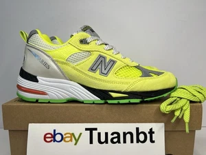 BRAND NEW New Balance x Aries 991 Men's Made in England Neon/Yellow M991AFL - Picture 1 of 7