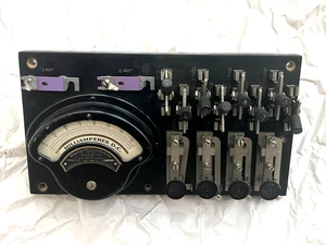 Vintage Western Electric Telegraph Keyer Morse Code switch Device W/Weston Meter - Picture 1 of 5