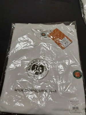 ОФИЦИАЛЬНЫЙ ROLAND GARROS ФРАНЦУЗСКИЙ ОТКРЫТЫЙ поло-XL-NOS-теннис белый на пуговицах - Изображение 1 из 4