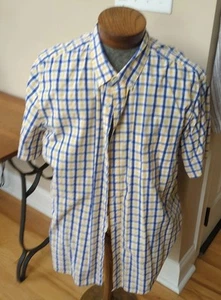 Basic Editions Button Down Shirt Men's Size 2xl Multicolor Plaid Short Sleeve - Picture 1 of 5