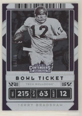 2020 Panini Contenders Draft Picks Bowl Ticket /99 Terry Bradshaw #94 HOF - Image 1 of 2