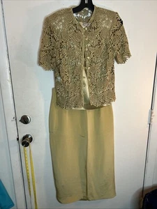 Sandra Layt Australia 3 Pezzi Oro Tuta Gonna Giacca Sx 8 Gonna Sx 4/6 P Tank 8 - Foto 1 di 18