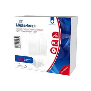 MediaRange Slim CD Jewel Cases for 1 Disc 5.2mm Clear Tray (Pack of 10) - Picture 1 of 2