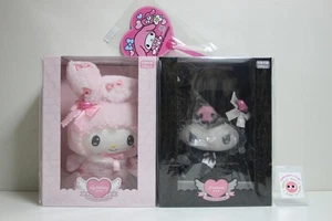 Sanrio My Melody & Kuromi Soft Vinyl Face Puppe (Merousaromiusa) Japan NEU - Bild 1 von 13