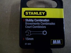 NUOVA STANLEY STUBBY CHIAVE COMBINATA LUCIDATURA COMPLETA METRICA 15 mm - Foto 1 di 3