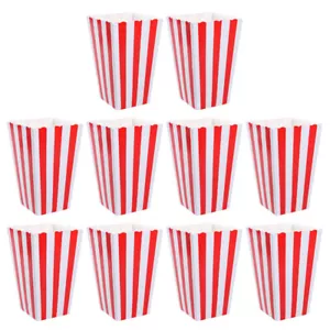 10 Pcs Paper Popcorn Holder Individual Popcorn Box Wedding Treats Guest - Picture 1 of 11