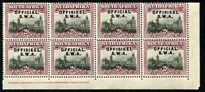 SW Africa 1929 official 2d 'no stop' B8 with SG O.11b & O.11c u/m (cat. £25+) - Picture 1 of 2