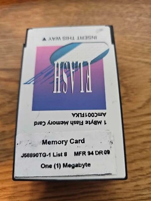 1x Tarjeta de Memoria PCMCIA AMD 1Mbyte 1Megabye Flash De Colección Rara Tarjeta de PC Foto 1 de 3