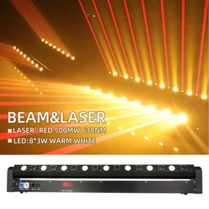 Luce testa mobile laser raggio 8+8 LED DMX luce palco per bar dj club discoteca festa - Foto 1 di 15