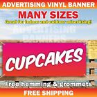 CUPCAKES Advertising Banner Vinyl Mesh Sign warm crisp delicious Sundaes Cake