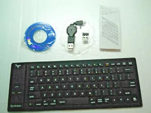 Brookstone Roll-up Bluetooth Keyboard model 682369 - Picture 1 of 8