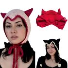 Halloween Beanies Knit Skull Hat Unique Earflaps Horn Party Holiday Headwear