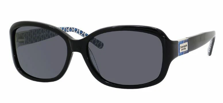 Kate Spade Women's Annikps Polarized Rectangular Sunglasses Black and Blue Size