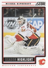 2012-13 Score Calgary Flames Hockey Card #22 Miikka Kiprusoff SH
