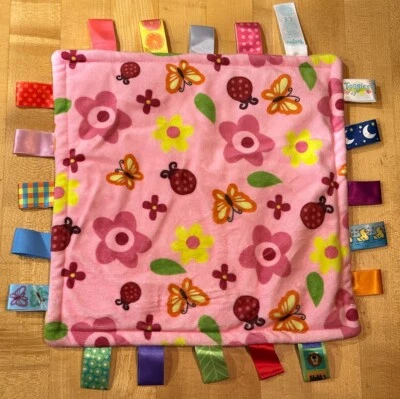 Taggies Mariposa Lovey Dama Insecto Flor Rosa Manta de Seguridad Cinta Etiquetas Bebé Foto 1 de 4