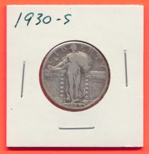 1930-S Silber Liberty Standing Quarter 25 Cents US Münze San Francisco - Bild 1 von 4