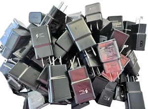 Lot of 20 OEM Samsung USB Adaptive Fast Wall Chargers Power Adapters Black - Picture 1 of 6