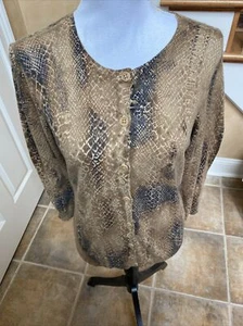Lauren Ralph Lauren Strickjacke Animal Print Größe M - Bild 1 von 8