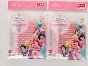 Lote de 2 hisopos de algodón de maquillaje princesas de Disney 50 piezas por paquete x 2 juegos de daiso rosa sin envío - Imagen 1 de 5