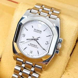Rare TUDOR Monarch Automatic Ref.33100 Date White Dial Men's Watch - Picture 1 of 24