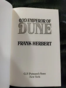 🔥God Emperor of Dune First Ed. Frank Herbert G. P. Putnam 1981 1st Ed 1st Prin - Imagen 1 de 13