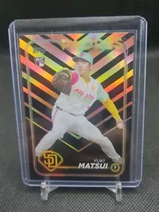 2024 Topps Update Series Orange & Black Foil Yuki Matsui #US8 RC - Picture 1 of 2