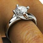 2CT Round Cut Lab Created Wedding Engagement Band Ring 14K White Gold Plated