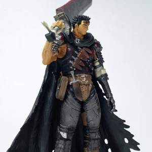 Berserk: Guts Figurine Black Swordsman Battle-Damaged Bloodstained Statue Boxed - Picture 1 of 13