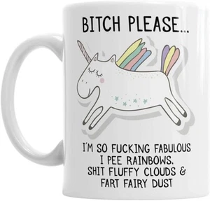 Bitch Please tazza unicorno I'm So Fucking favolosa novità tè caffè regalo divertente - Foto 1 di 3
