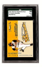 Evan Longoria 2006 Tristar Pros Plus Protential Rookie SGC 98 Gem Mint 10 Pop:1