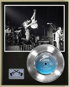 The Clash "Train In Vain" Silver Record Display Wood Plaque - Picture 1 of 4