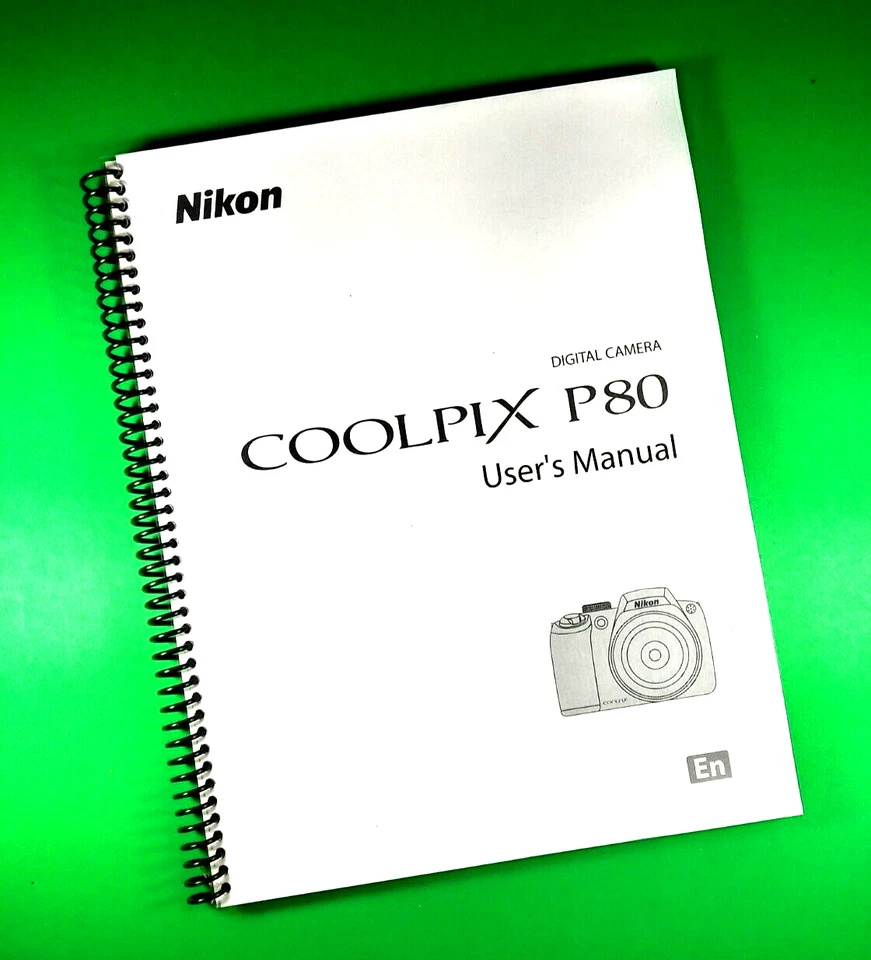 Manual del propietario para cámara Nikon P80 167 páginas con cubiertas protectoras transparentes Foto 1 de 1