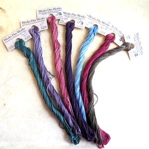 Weeks Dye Works Floss Collection Lot of 7 Cotton Hand Dyed #5 10 yrds each - Picture 1 of 3