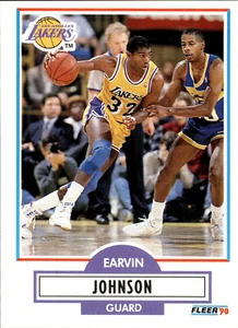 1990-91 Fleer Magic Johnson #93 Los Angeles Lakers HOF Basketball Card - Picture 1 of 2
