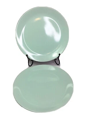 IKEA 10” Dinner Plate Set Of 2 Mint Green Ceramic Smooth Glossy #10866 - Image 1 of 4