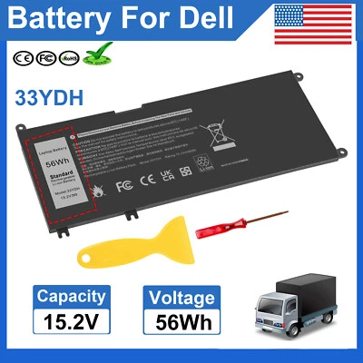 33YDH Battery For Dell Latitude 3480 3400 3500 15 3590 3580 Inspiron 7586 2-in-1 - Image 1 of 4
