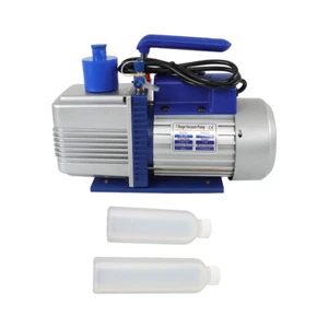 For R12 R22 Systems With Oil Bottle Singl-Stage Rotary Vane HVAC Air Vacuum Pump - Picture 1 of 14