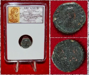 Ancient Roman Empire Coin ARCADIUS Laurel Wreath VOT X MVLT XX - Imagen 1 de 4