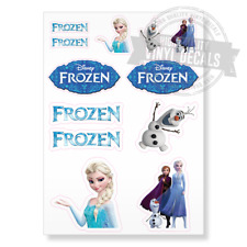 Frozen Elsa Anna Olaf Cartoon A4 High Quality Printed Vinyl Decal Sticker Kit
