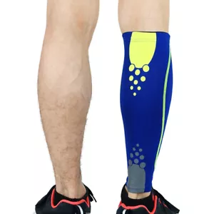 Men Leg Calf Long Sleeve Leg Warmer Polka Dots Running Cycling Sports Protector - Picture 1 of 13