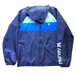 HURLEY Boys Lrg 12-13yrs Blue Light Weight Active Full Zip Hoodie Jacket Free SH - Picture 1 of 10