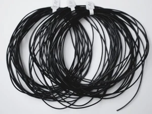 Ø 1 mm 5 metros cuero vacuno cinta cordón negro para collares pulseras - Imagen 1 de 2