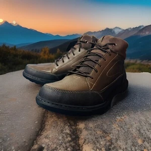 Clarks Men's Mapstone Hi-GTX Dark Brown Leather Black Leather NWB - Picture 1 of 14