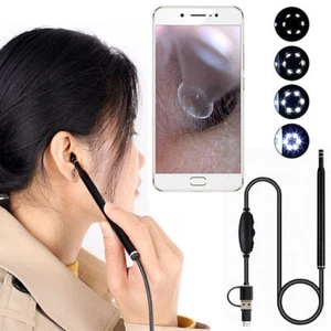 LED Endoscope Otoscope Ear Camera Scope Ear Wax Removal Kit Earwax Cleaning - Picture 1 of 11