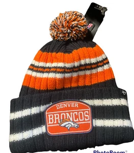 '47 Marke Denver Broncos Beanie Mütze Manschette Bommel Strickkappe NFL Fußball Neu - Bild 1 von 5