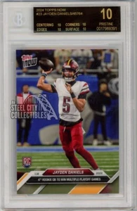 Jayden Daniels 2024 Topps Now Rookie Card #23 BGS 10 Black Label - Picture 1 of 2