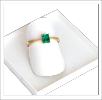 Smaragd  betörendes Grün  -Ring Gelbgold - Wertvolle Eleganz von Greenfire - Bild 1 von 4