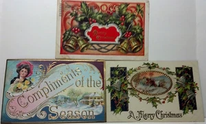 Vintage 100 Jahre+ alte Weihnachtspostkarten (gestempelt) - Bild 1 von 6